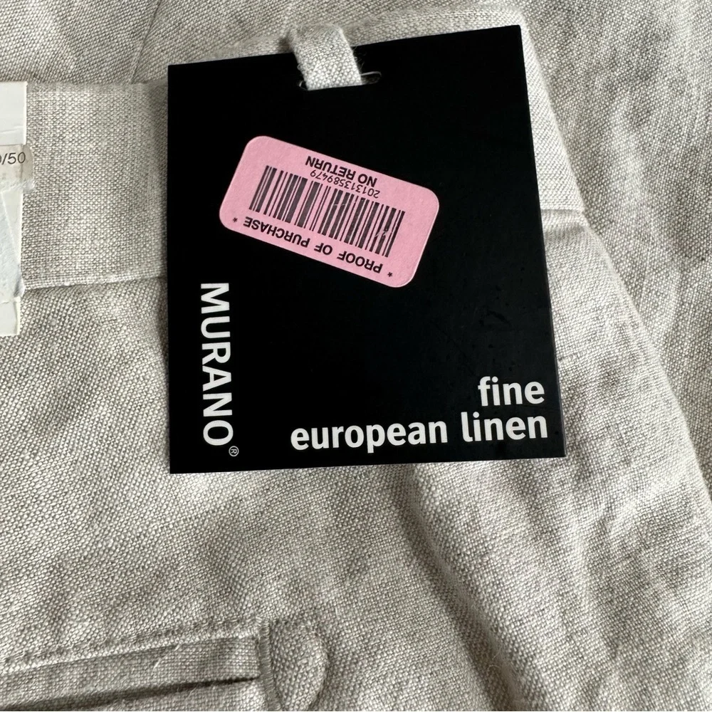 Murano‎ Fine European Linen Trouser Pant NWT 36x32